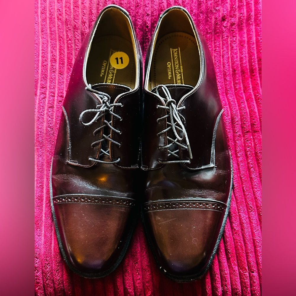 Johnston & Murphy Optima Cap toe leather oxfords Sz 11